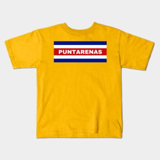 Puntarenas City in Costa Rican Flag Colors Kids T-Shirt